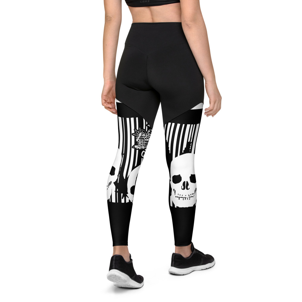 Code Skulls | Sports Leggings - Image 2