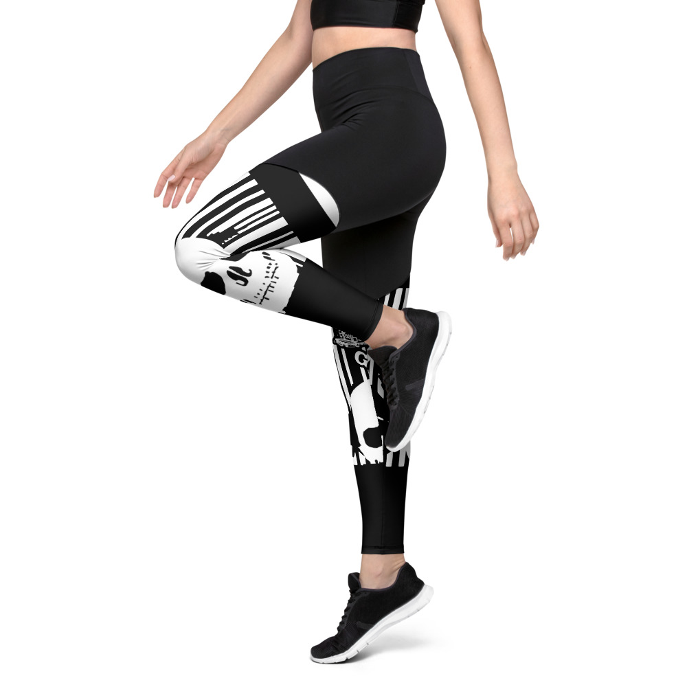 Code Skulls | Sports Leggings - Image 4