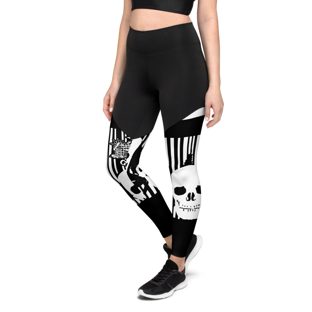 Code Skulls | Sports Leggings - Image 6