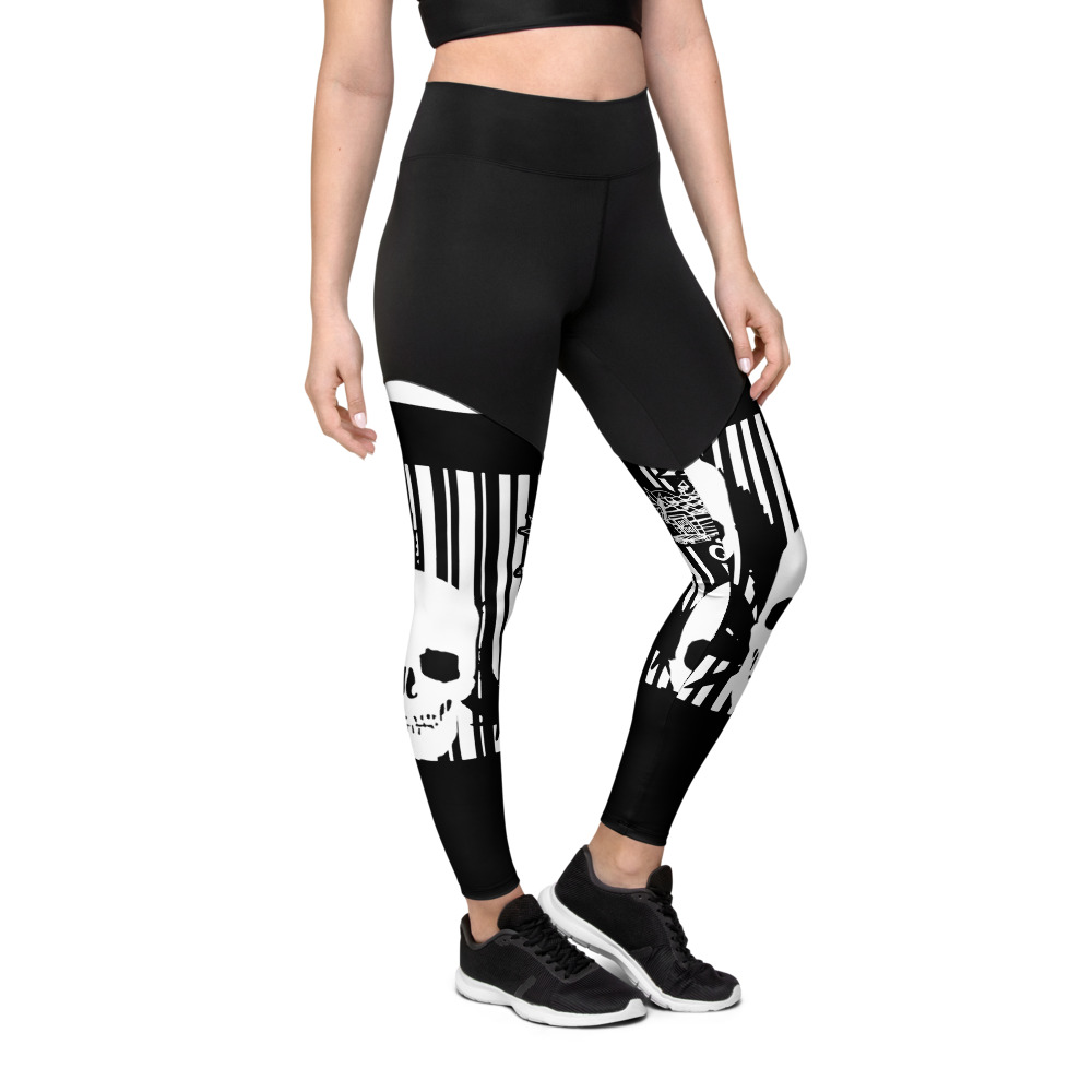 Code Skulls | Sports Leggings - Image 7