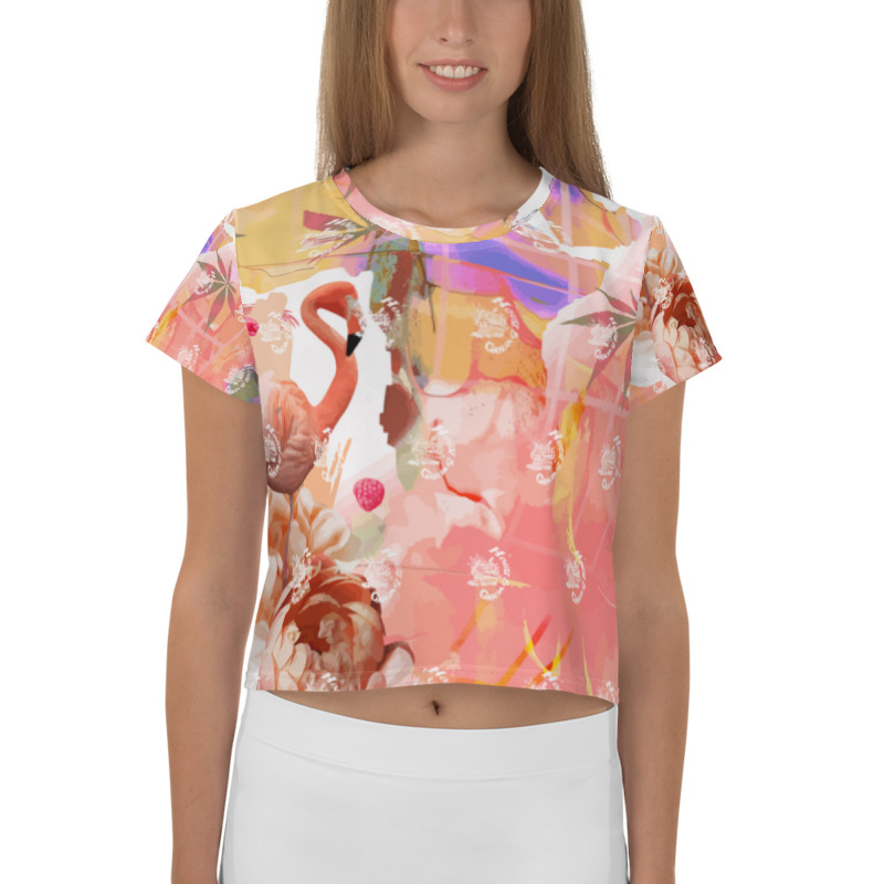 Flamingo Paradise Exc. | Crop Tee - Image 9