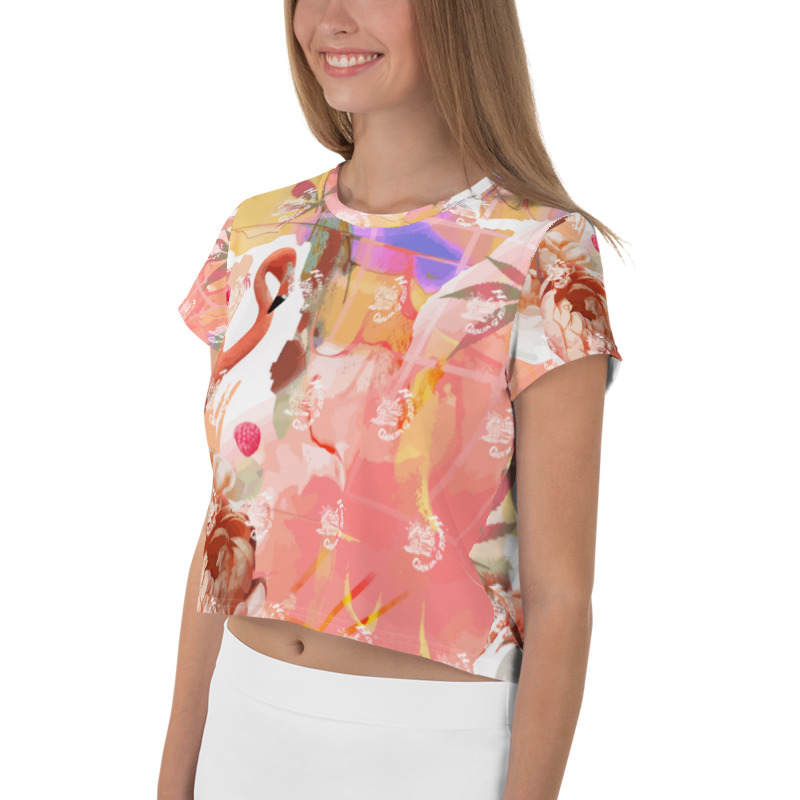 Flamingo Paradise Exc. | Crop Tee - Image 7