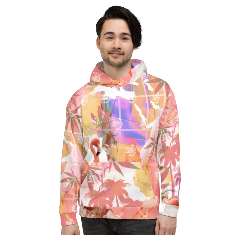 Flamingo Paradise Exc. | Men's Relaxed Fit Hoodie - Image 7
