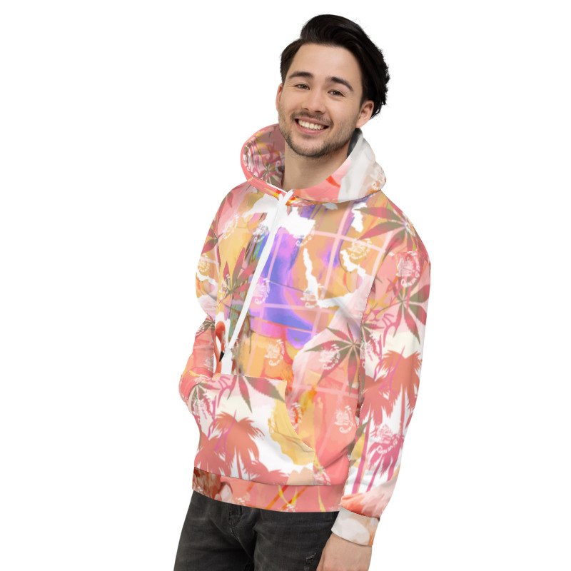 Flamingo Paradise Exc. | Men's Relaxed Fit Hoodie - Image 5