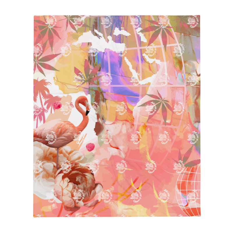Flamingo Paradise Exc. | Throw Blanket - Image 4