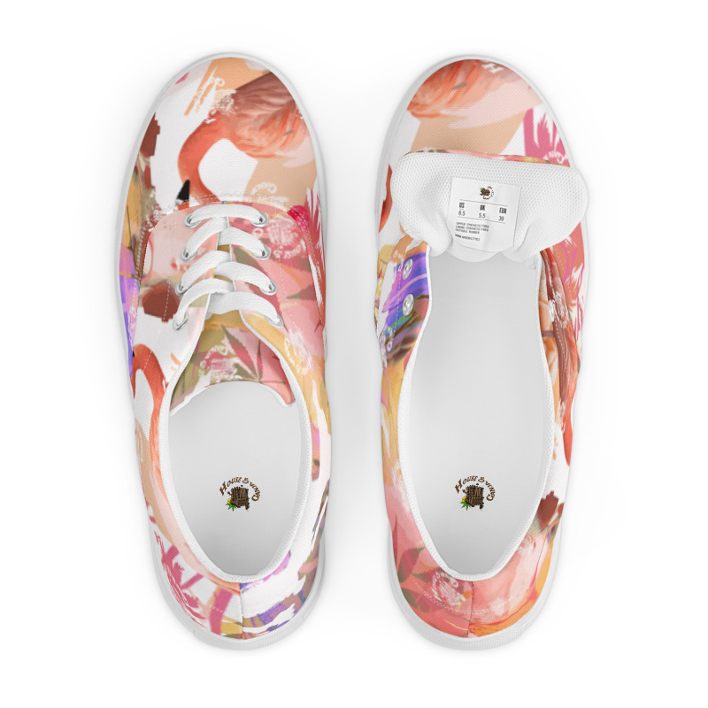 Flamingo Paradise Exc | Women’s Lace-Up Canvas Shoes - Image 7