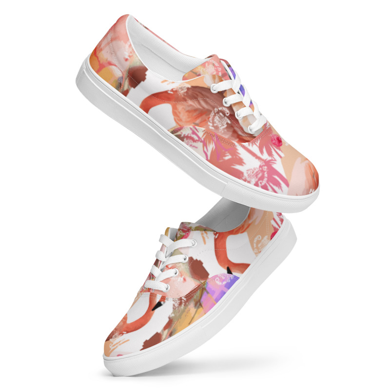 Flamingo Paradise Exc | Women’s Lace-Up Canvas Shoes - Image 6