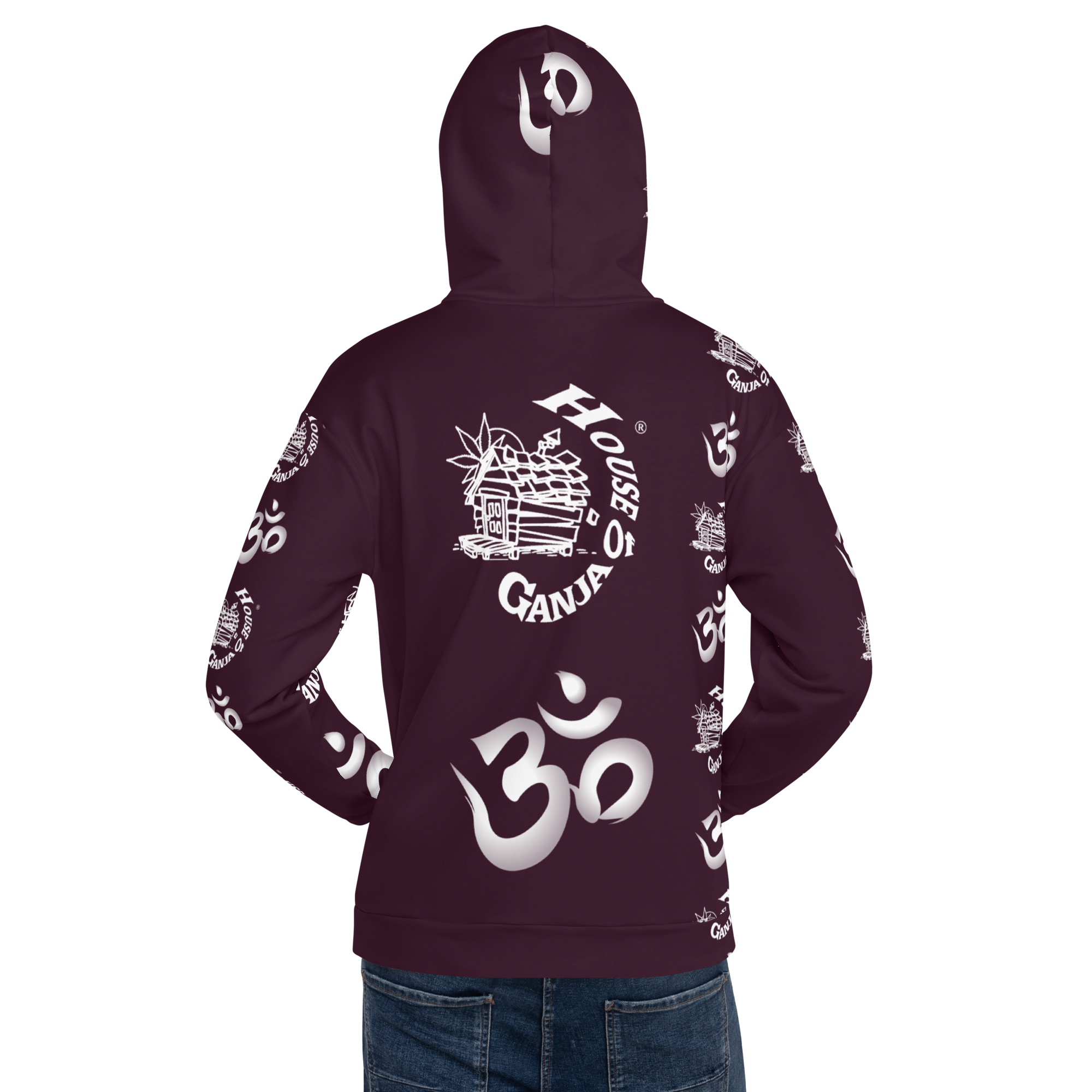 H.O.G. AUM - OM | In Fabric No Fade Print Fleece Lined Unisex Hoodie - Image 3