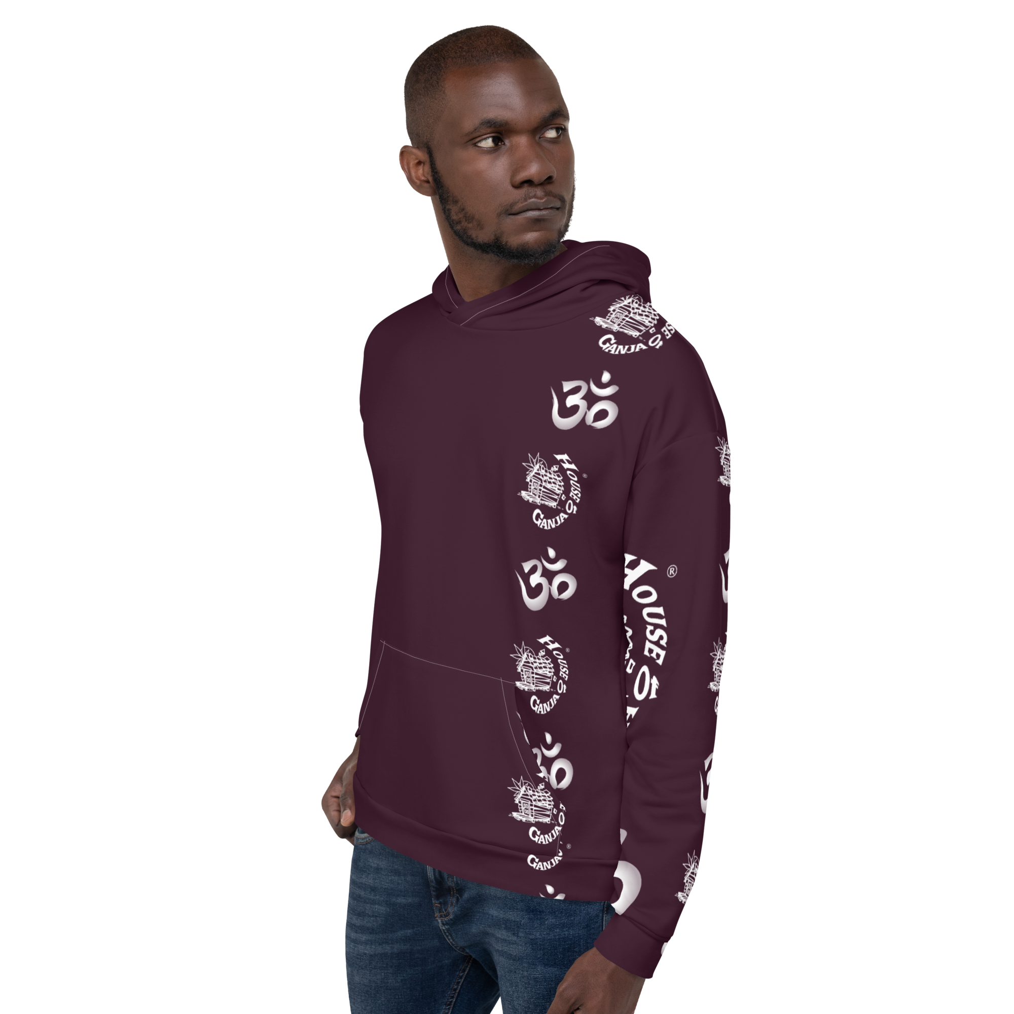 H.O.G. AUM - OM | In Fabric No Fade Print Fleece Lined Unisex Hoodie - Image 8