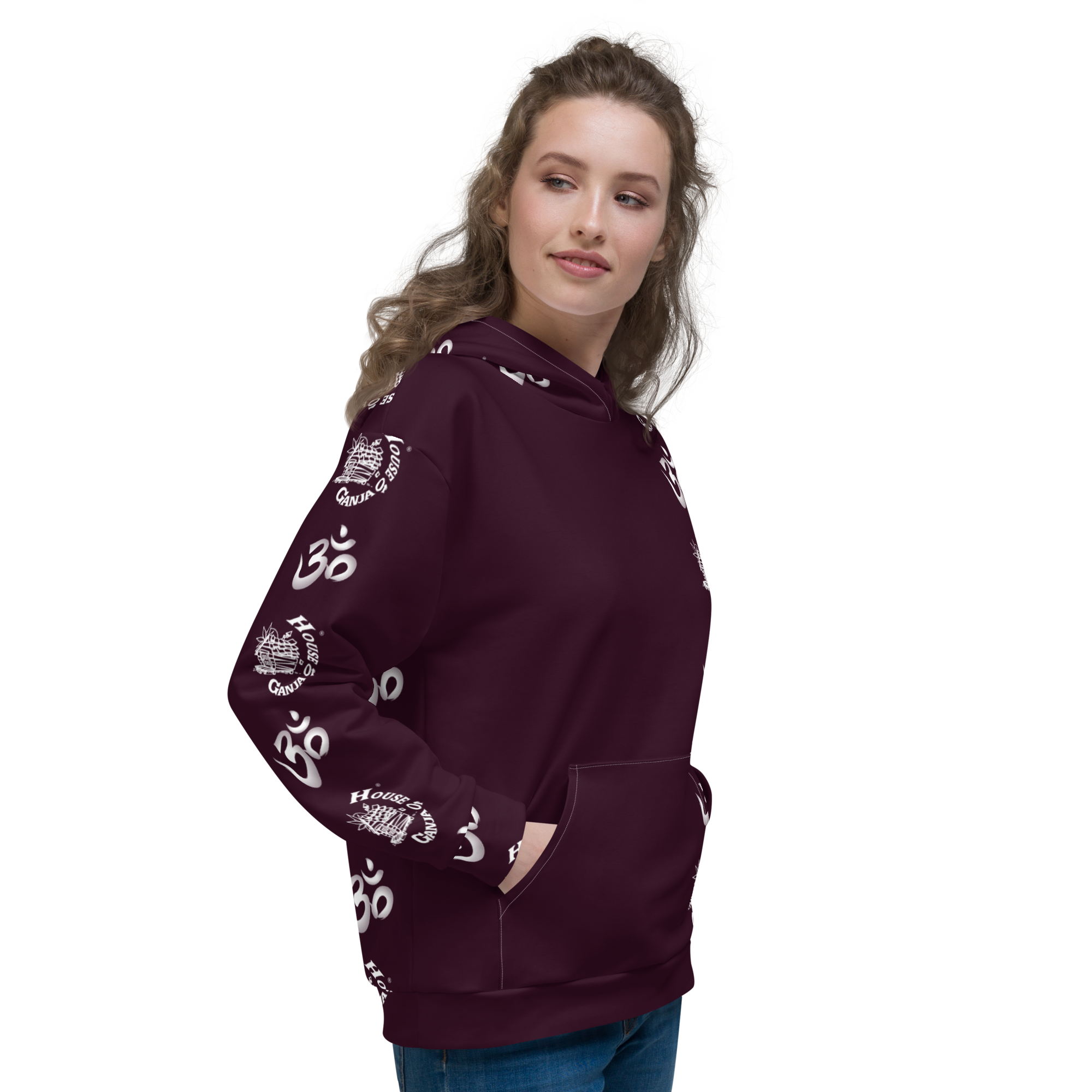 H.O.G. AUM - OM | In Fabric No Fade Print Fleece Lined Unisex Hoodie - Image 9