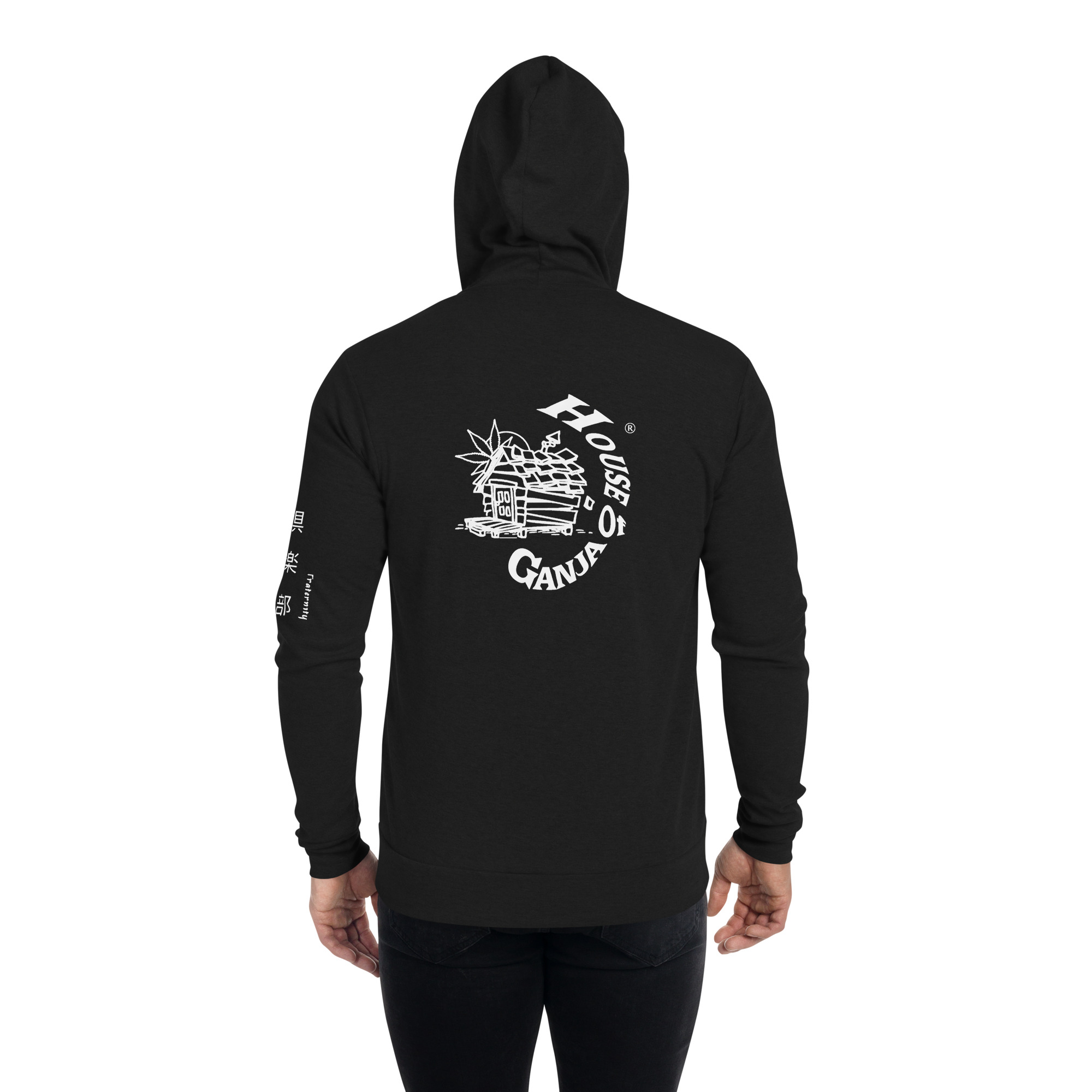 Classic House Of Ganja Unisex zip hoodie - Image 2