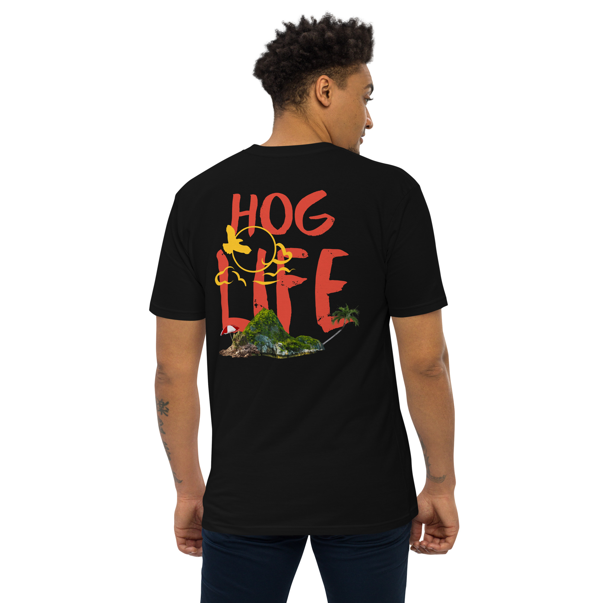 Men’s Customized HOGLIFE Its Not For Everyone Its for us premium heavyweight tee - Image 2