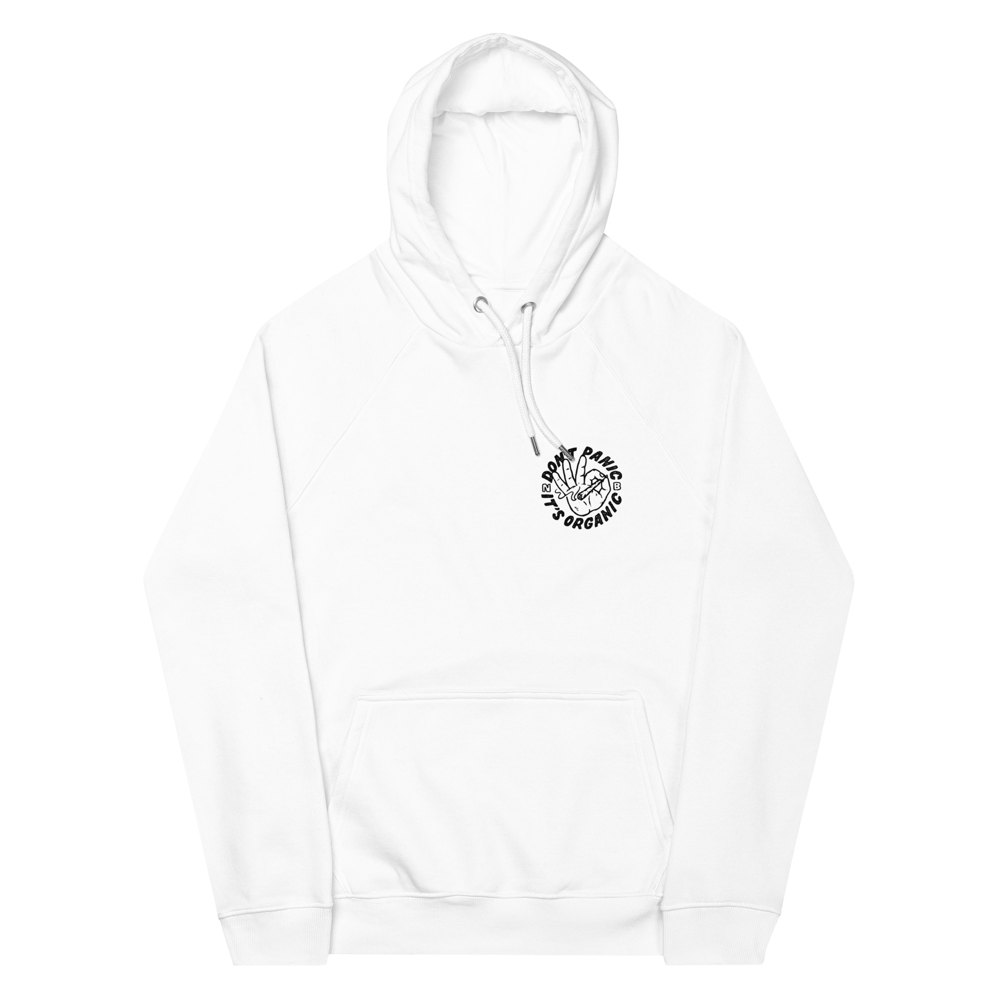 Unisex Dont Panic Its Organic eco raglan hoodie