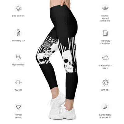 Code Skulls | Sports Leggings with pockets