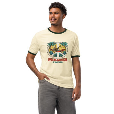 Paradise Found Unisex ringer t-shirt